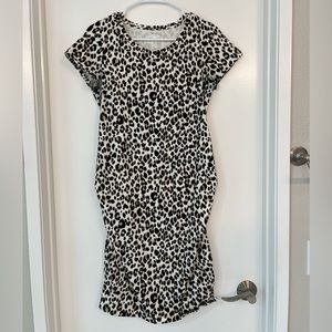 Old Navy MATERNITY Bodycon Dress Medium Leopard